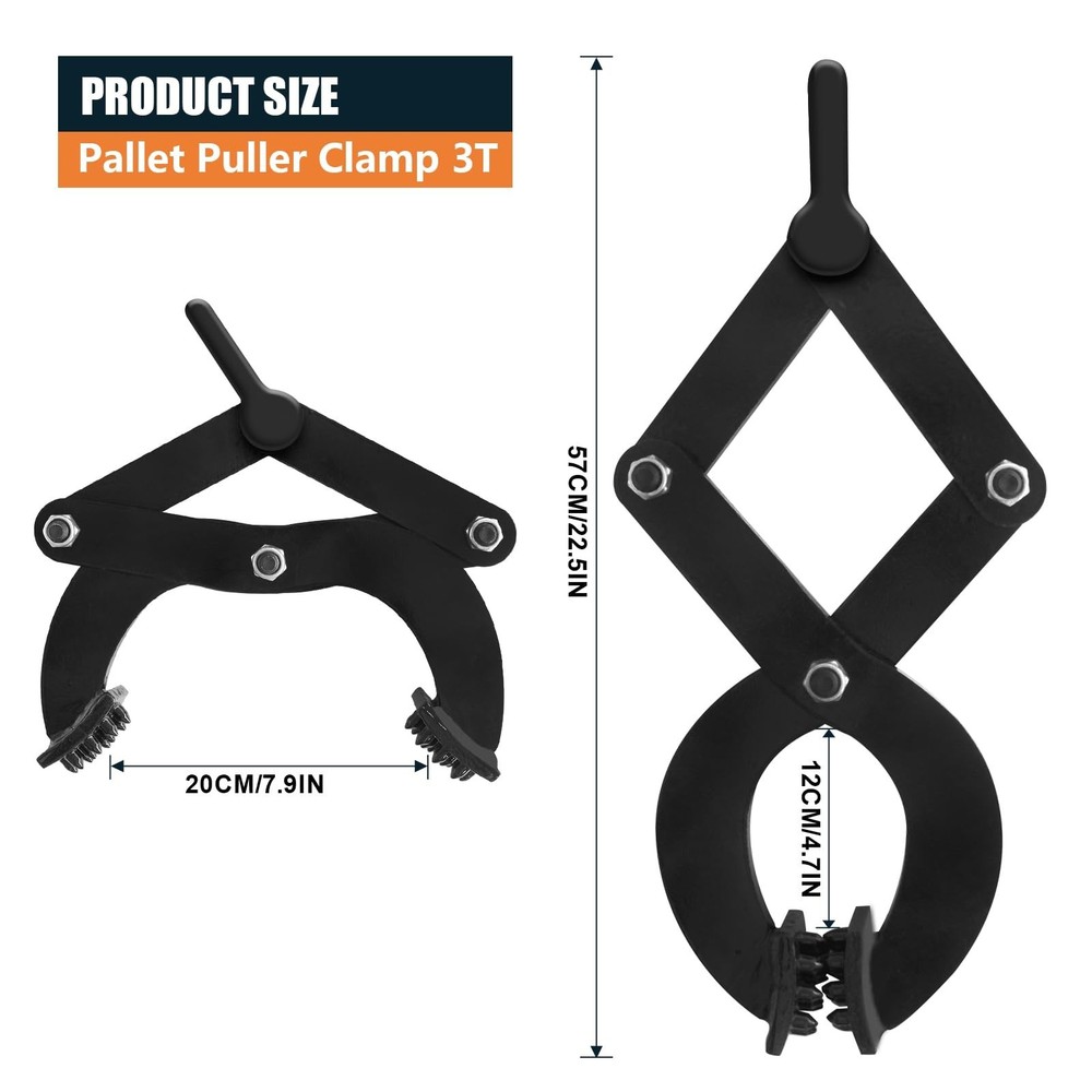 Pallet Puller Clamp 6000lbs Tree Puller Tool, Stump Puller, Pallet Grabber Bl...