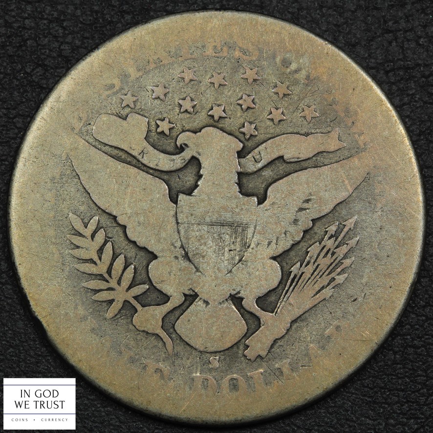 1892 S Barber Silver Half Dollar 50C
