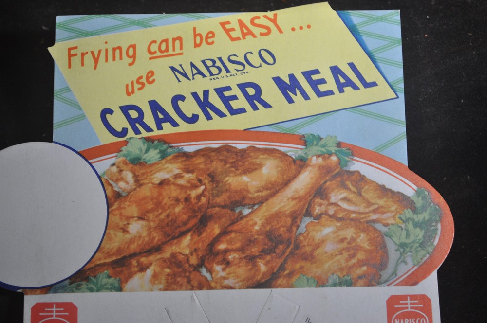 FRYING CAN BE EASY use NABISCO Cracker Meal Store Display