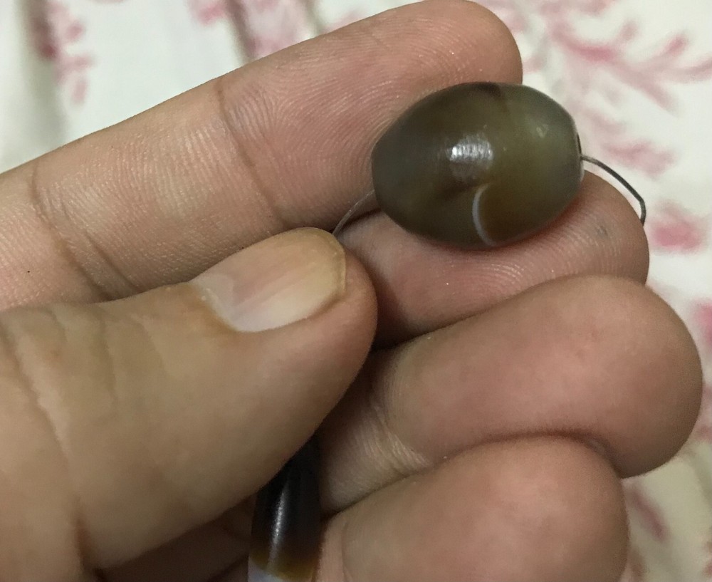 ancient agate stone bead bactrian c.200-100 bc ##PK17##
