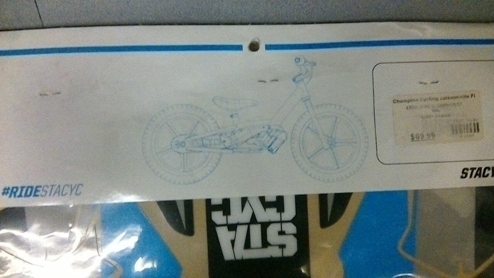 STACYC STABILITY CYCLE BLUE 16" E-DRIVE MODEL GRAPHIC KIT