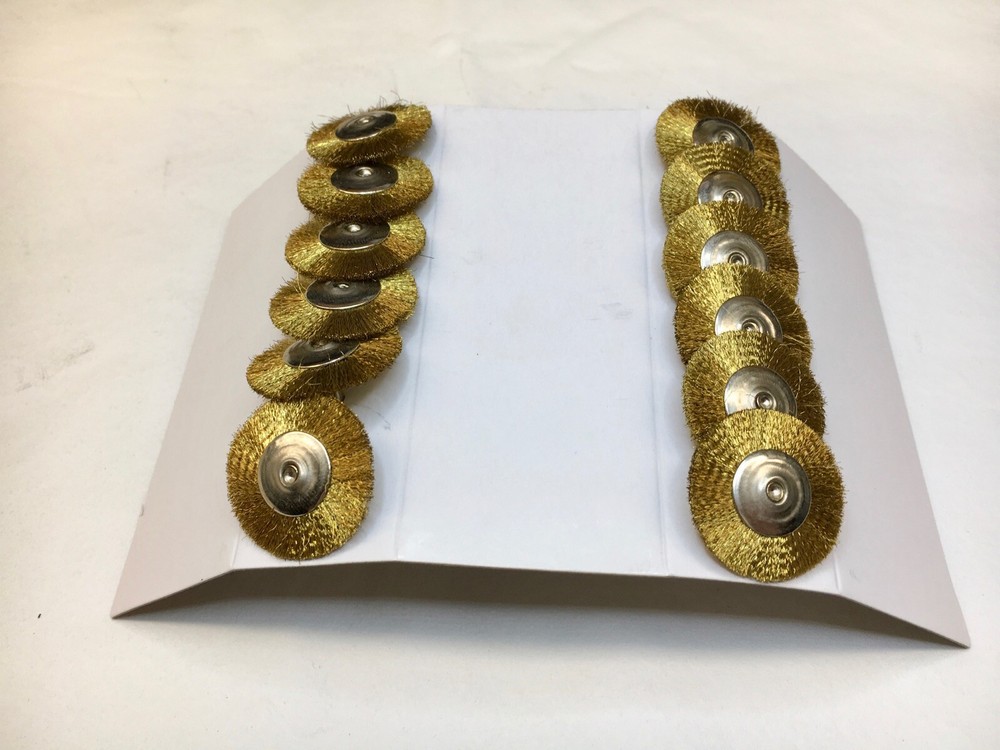 1” Brass Wire Bristle Brush  3/32” Mandrel