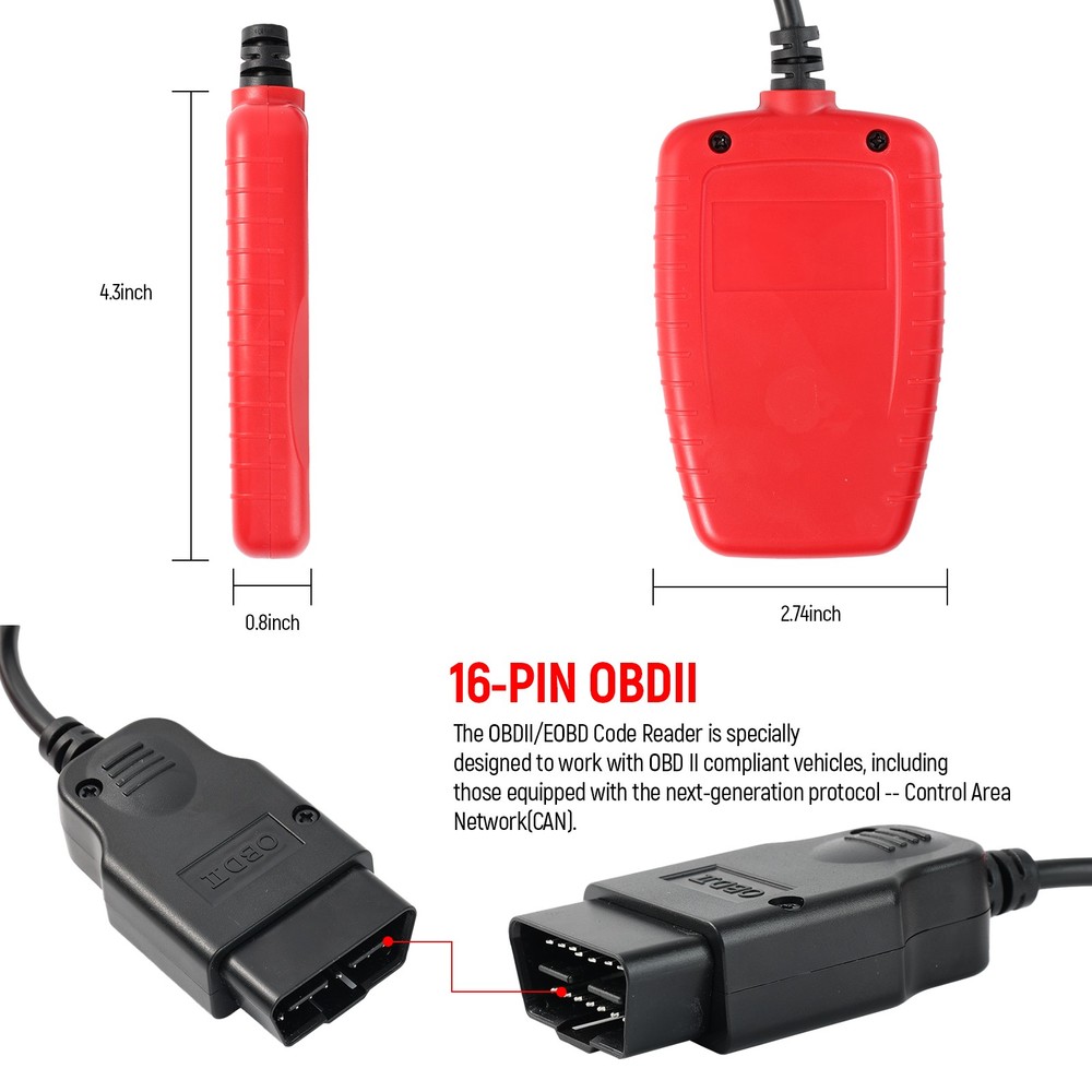 OBD2 Scanner Car Check Engine Fault Diagnostic Tool OBD Code Reader Automotive .