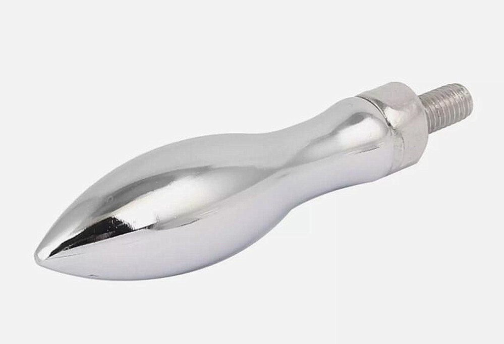 M8x15mm Male Thread Revolving Handle Hand Grip Silver Tone For Milling Machine