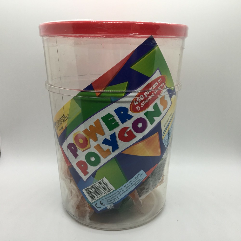 Learning Resources Power Polygons 450 Piece Set Sealed Free Shipping