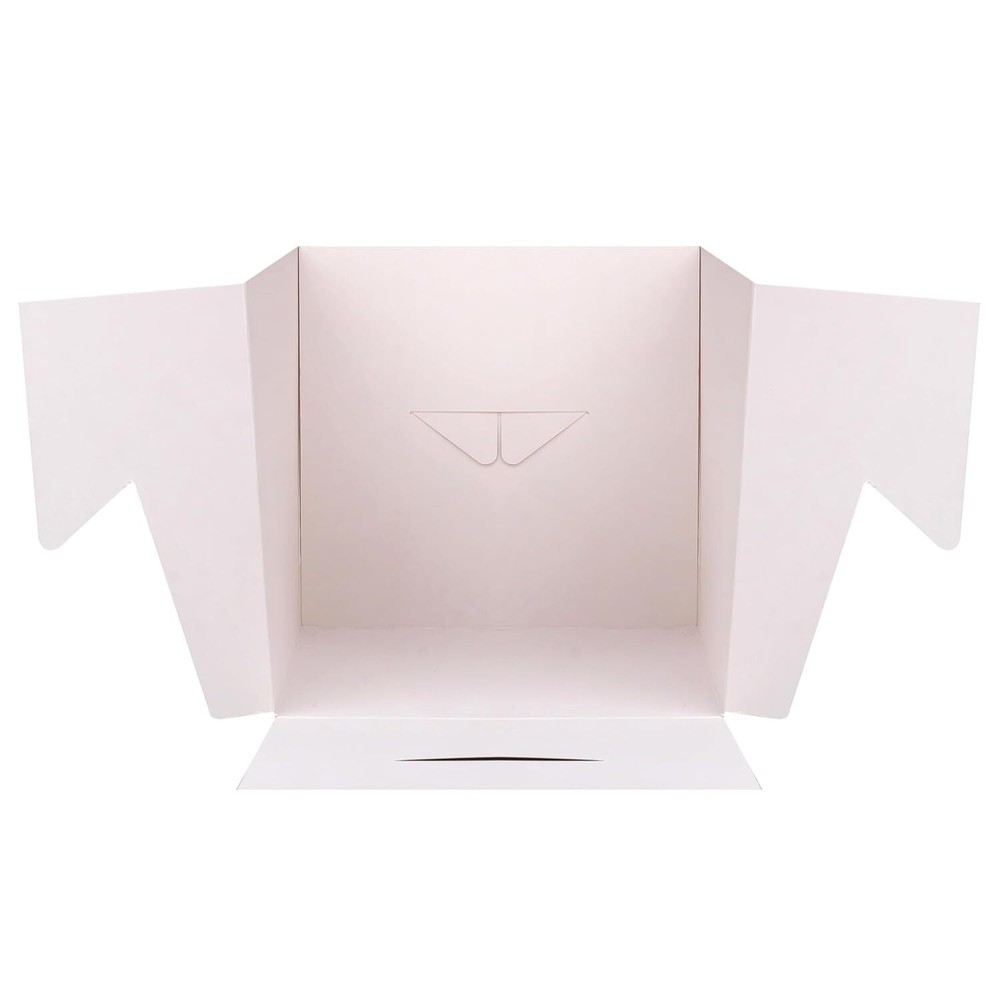 Cakebon Cake Boxes with Drums (White, 8 inch) 1/2" Thick (6-pack) 6-pack