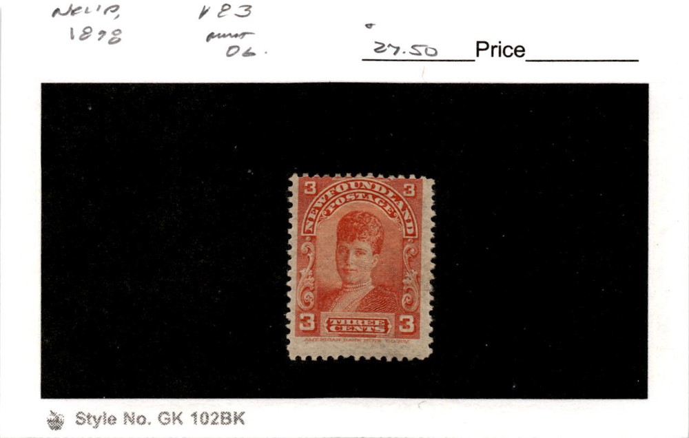 Newfoundland, Postage Stamp, #83 Mint Hinged, 1898 (AB)