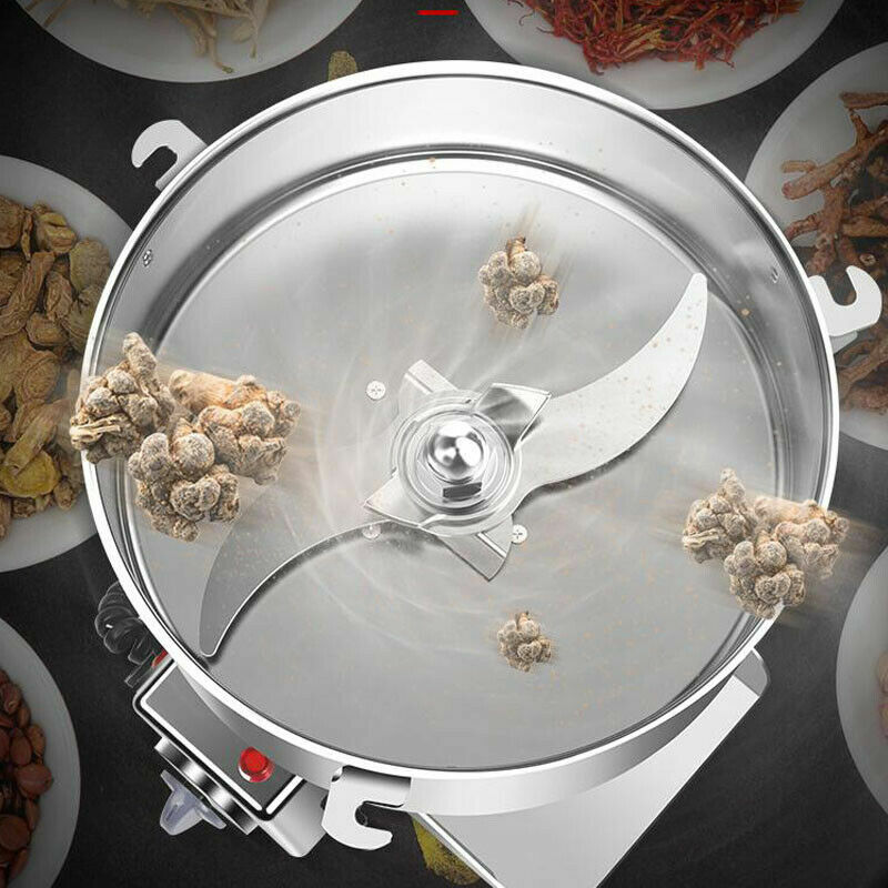 220V Electric Grain Grinder Coffee Bean Nuts Mill Grinding Machine Kitchen 800g