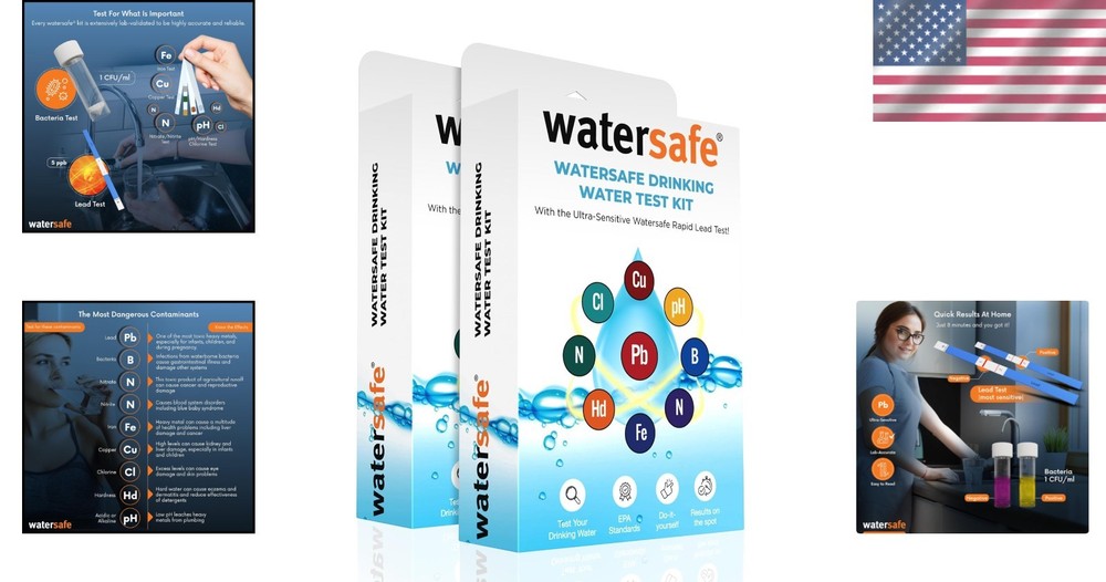 Water Testing Kit for Well & Tap Water, Lead & Bacteria