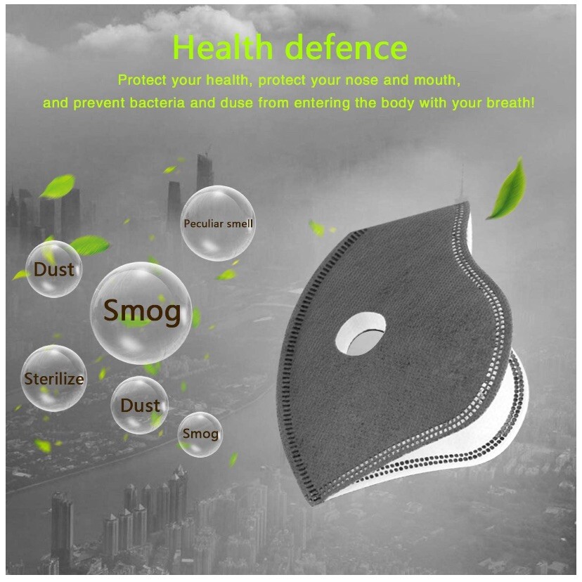 5 Layers Filters Cotton Sheet with 2 Activated Carbon Layers, Filter Replacement