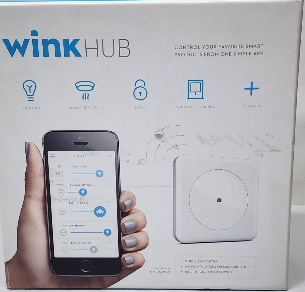 Wink Hub PWHUB-WH17 Smart Home Control App Bluetooth WiFi