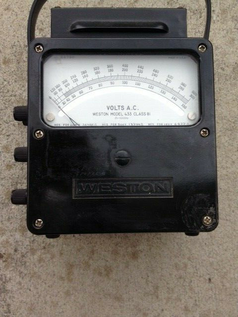 Analog  AC Voltmeter 150, 300, 600 V, Weston Electrical Instrument