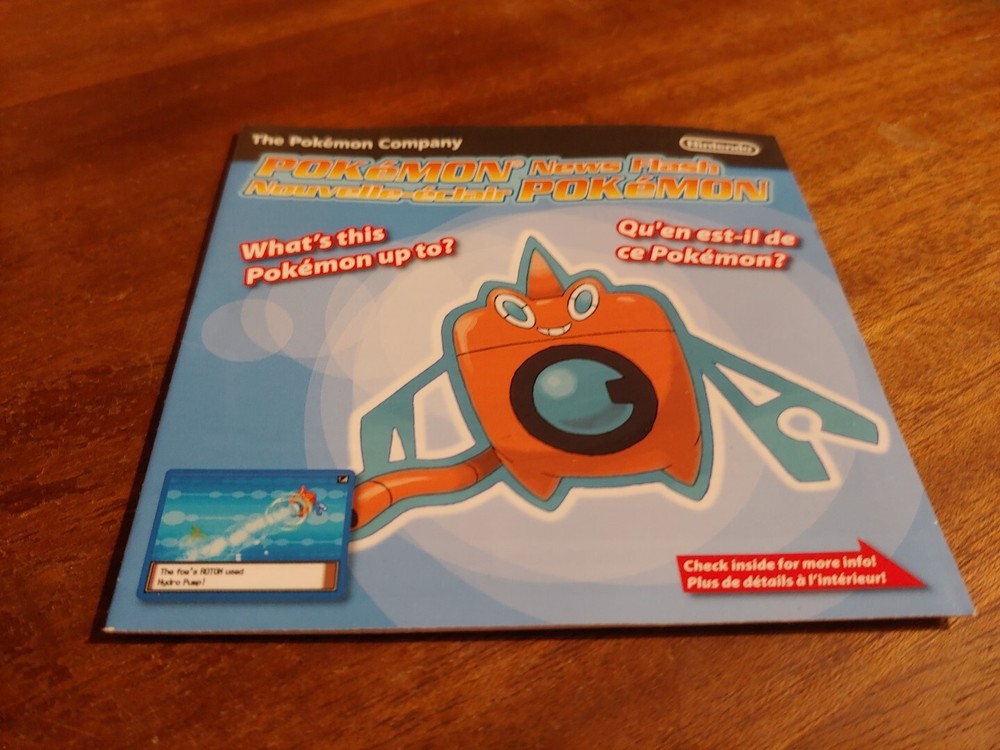 Pokemon Platinum Blue Rotom Insert - Authentic - Ships fast with Tracking