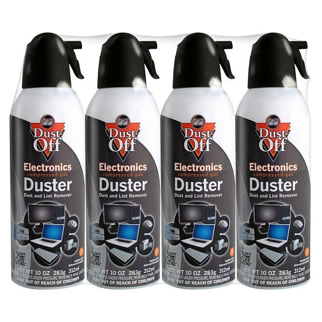 DUST-OFF 10OZ COMPRESSED AIR ELECTRONICS DUSTERS [PACK OF 4]