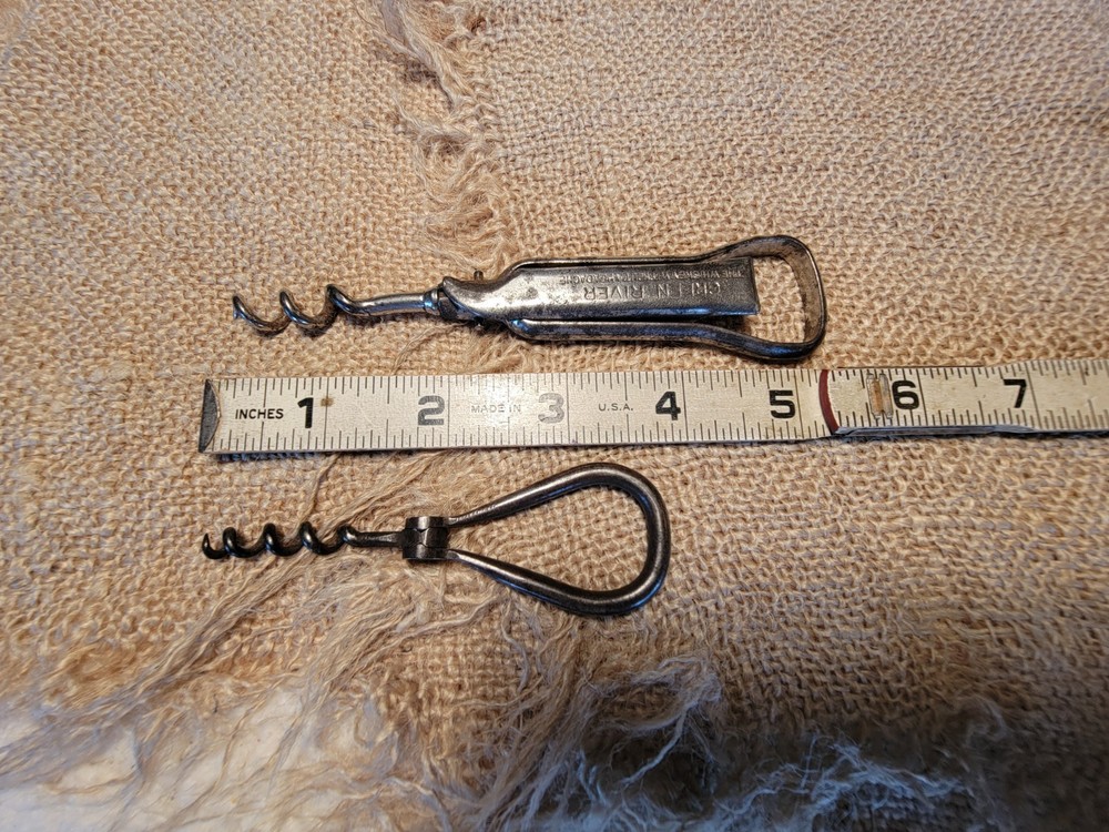2 Vintage Corkscrew Opener GREEN RIVER & U.B.