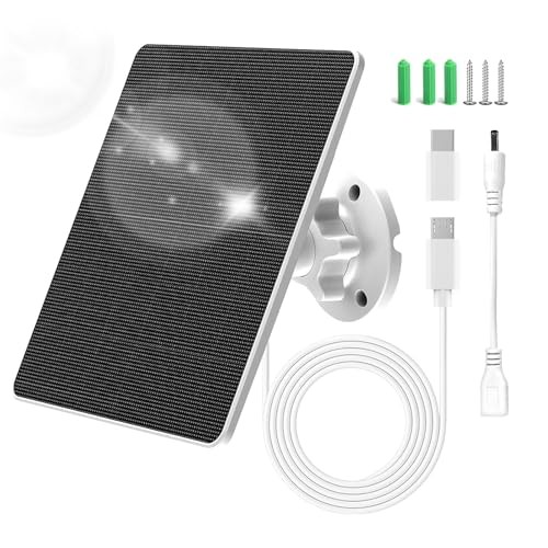 5W Quick Charging for Ring Spotlight Camera Solar Panel, IP67 Weather