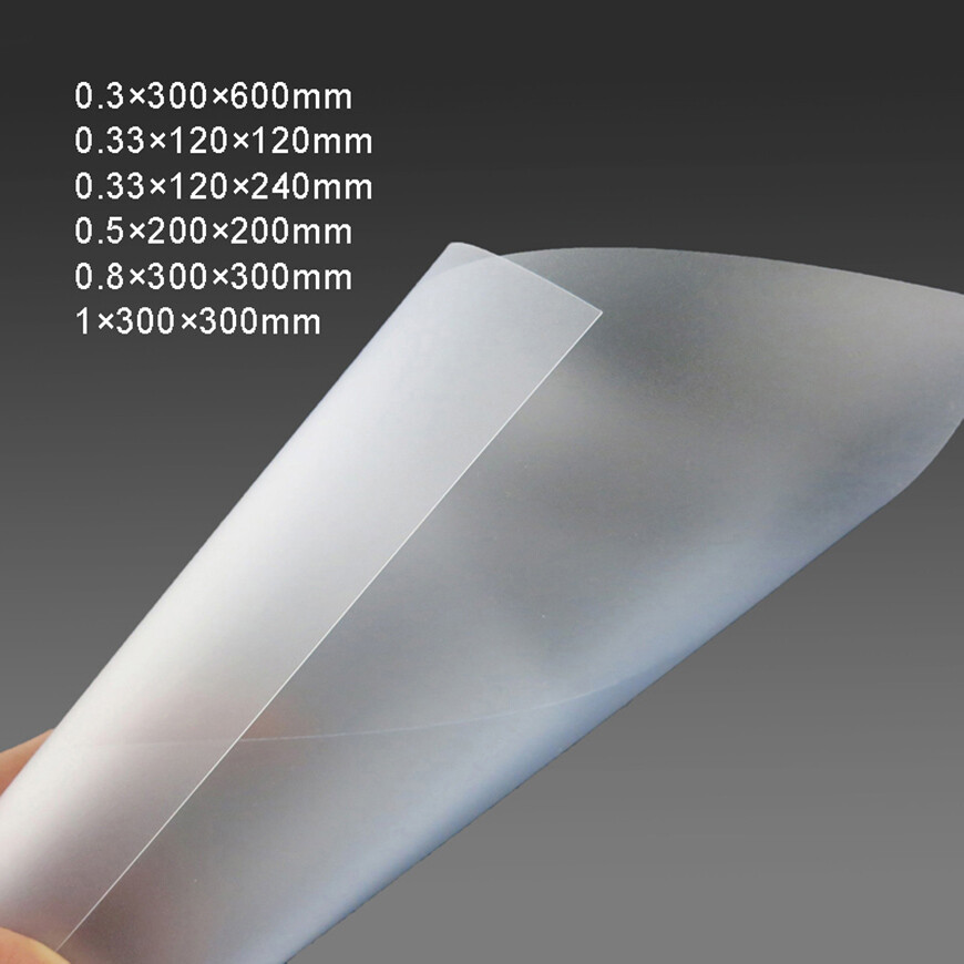 Frosted Translucent PVC Plastic Sheet Thin Clear  0.3mm-1mm thick Plastic Panel