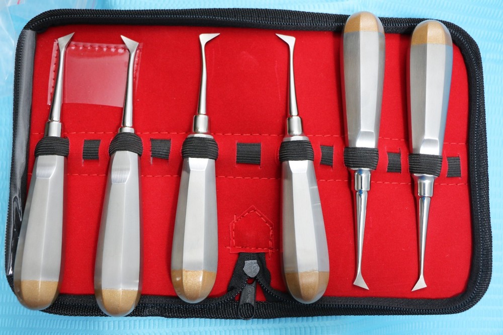 GERMAN 6 EA CRYER LEFT RIGHT DENTAL TOOTH EXTRACTING ELEVATOR SMALL LARGE MEDIUM