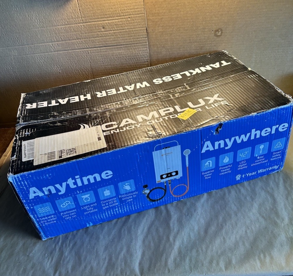 CAMPLUX Pro Portable Gas Tankless Water Heater 6L  BD158 - NEW IN BOX