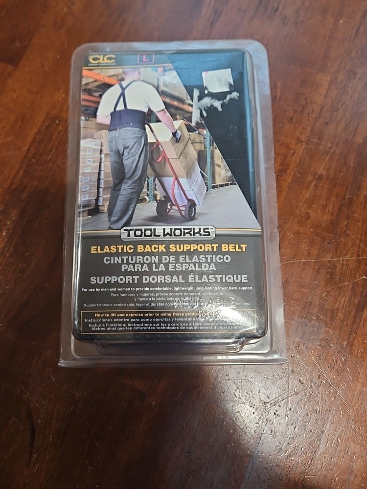 CLC Tool Works Elastic Back Support Belt Size Large Black New