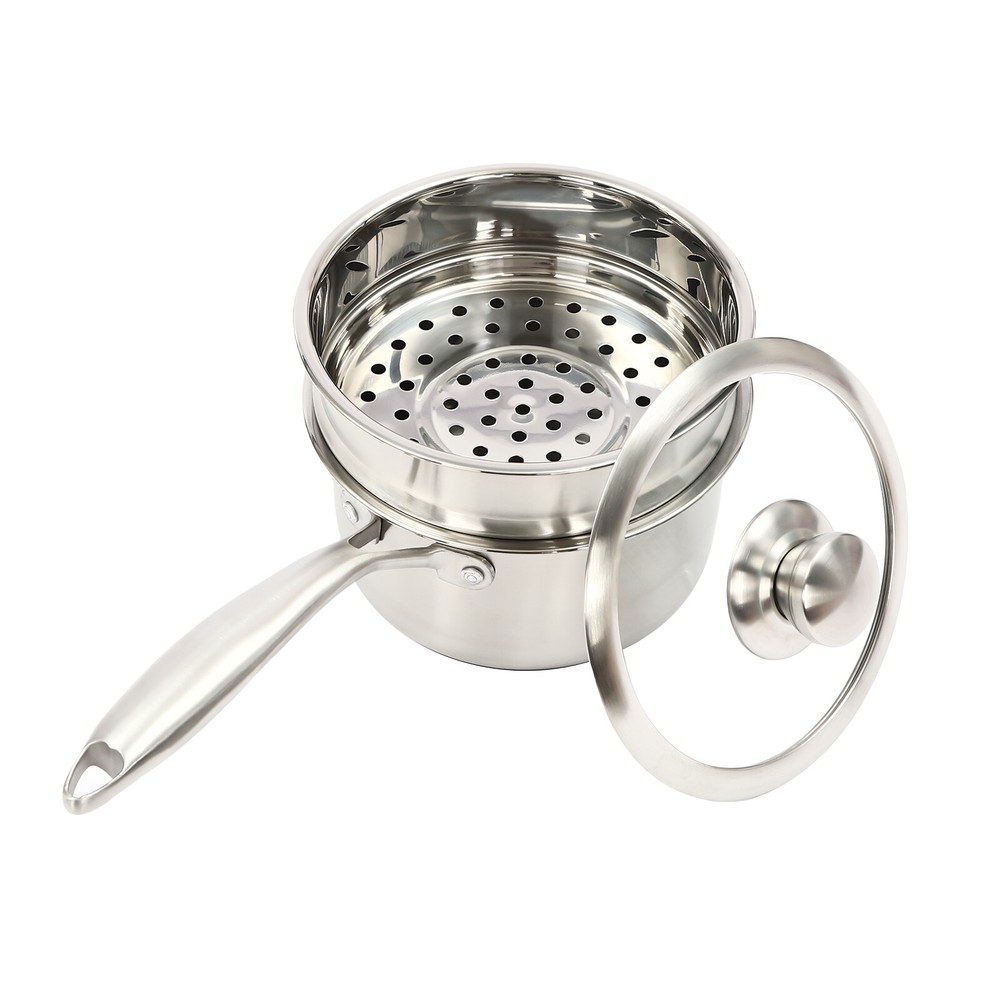 Large Capacity Sauce Pan For Cooking With Handle Double Layer Steaming Pot