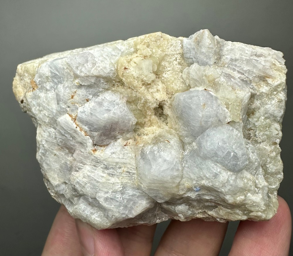 349 Gr. Fluorescent Phosphorescent Tenebrescnet Hackmanite Crystals On Matrix