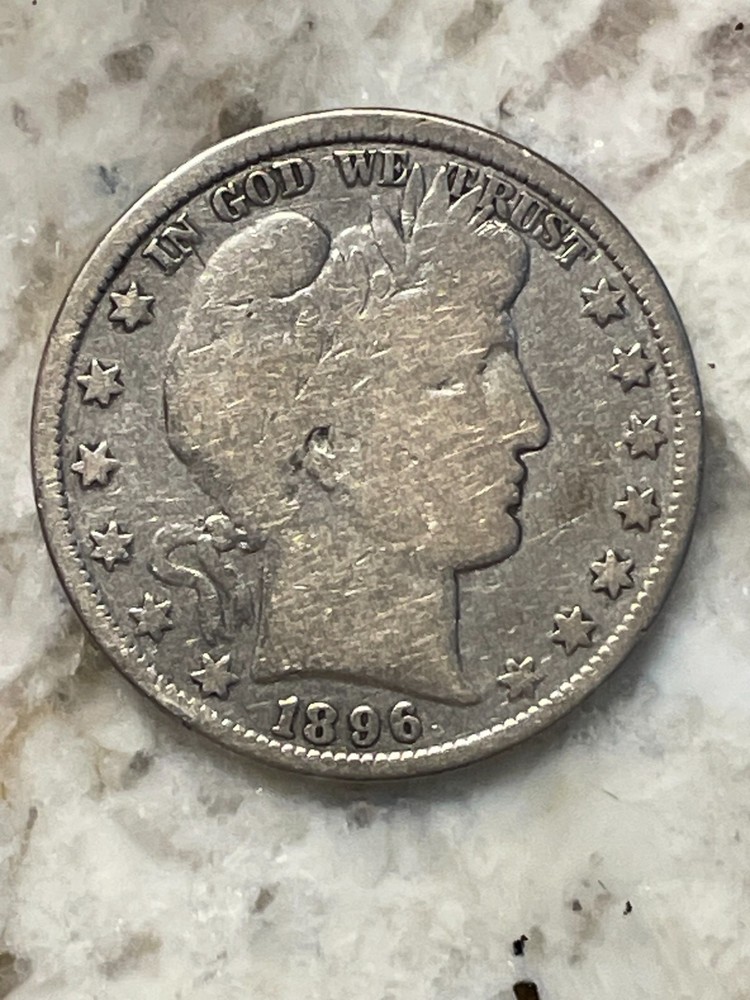 1896 Barber 90% Silver Half Dollar Good #29.