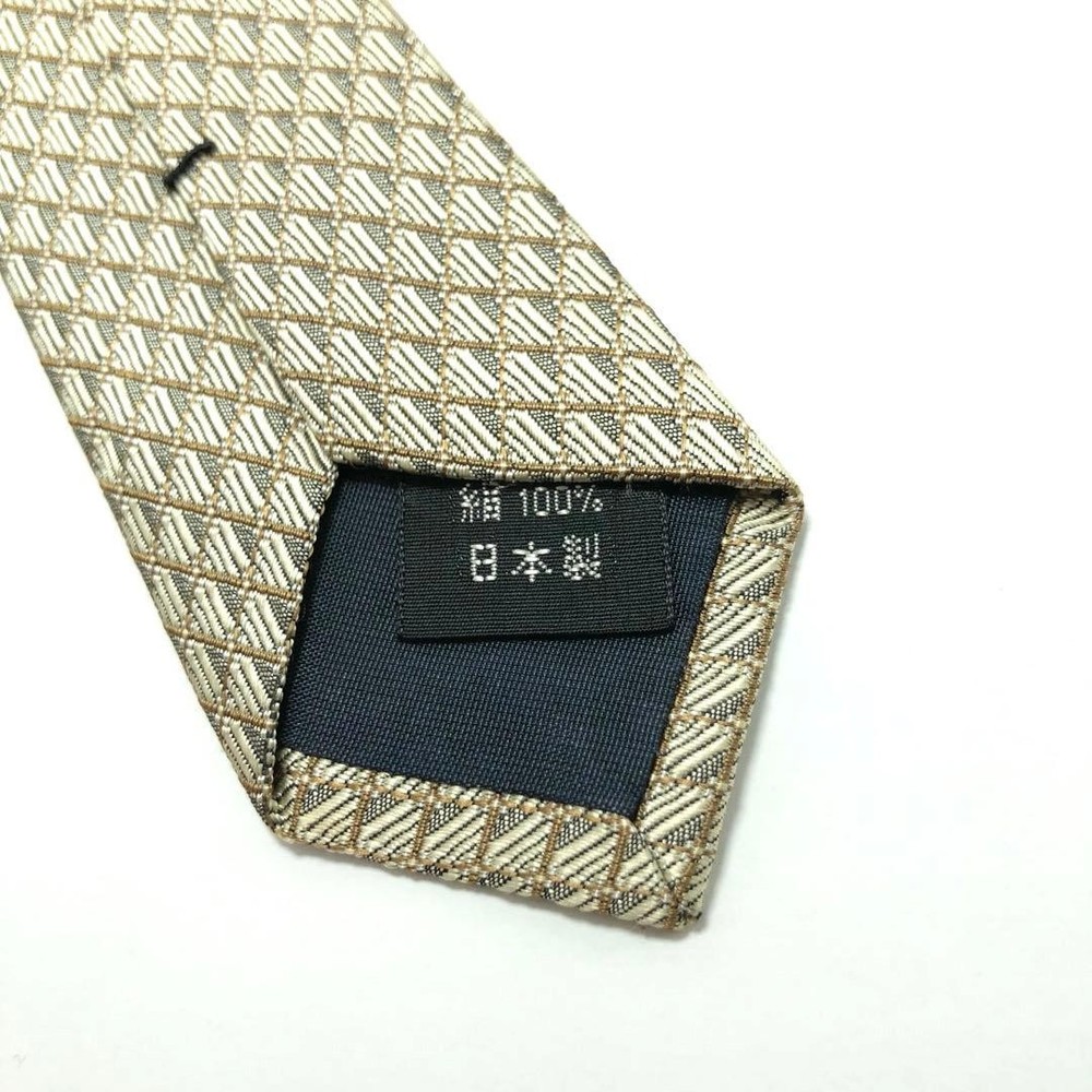 good COMME CA DU MODE tie geometric pattern beige