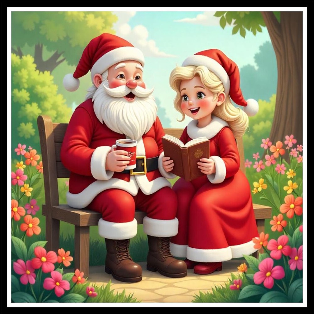 30 Custom Spring Story Santa Personalized Address Labels