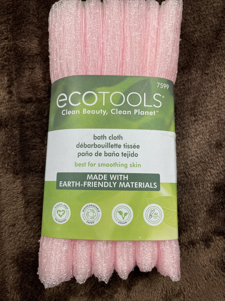 EcoTools Clean Beauty Clean Planet Exfoliating Light Pink Bath Cloth