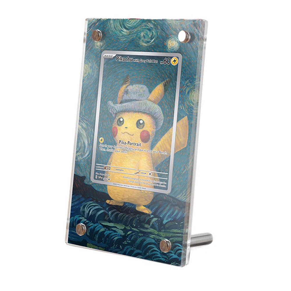 Pikachu with Grey Felt Hat - Pokémon Extended Artwork Protective Display Case