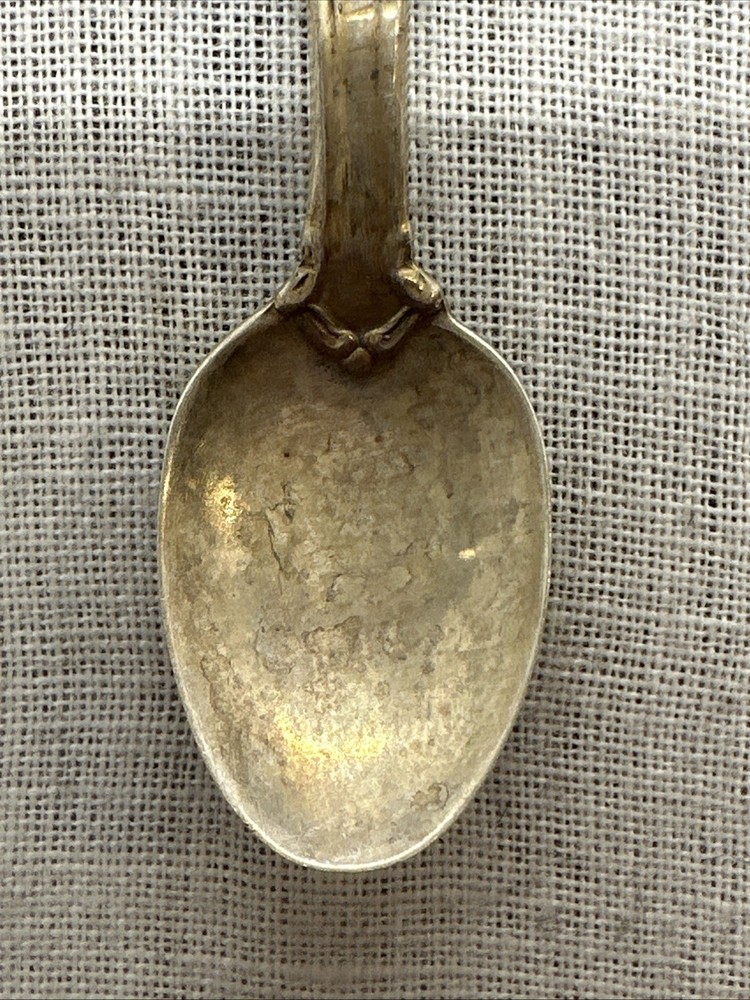Franklin Mint Sterling Silver State Flower Salt Spoon-Oklahoma
