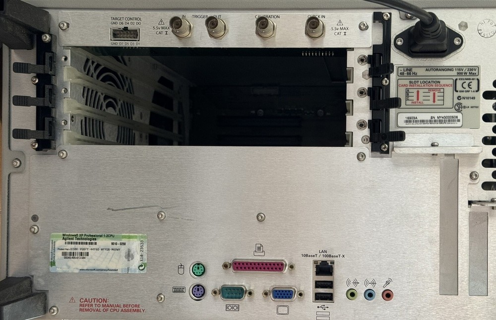 Agilent 16903A Logic Analyzer System & Cables. Win XP SP3