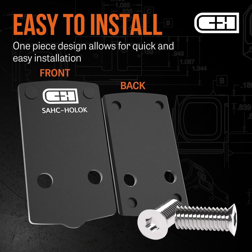 Easy Install Precision Mounting Plate for Springfield Hellcat and Holosun Optics