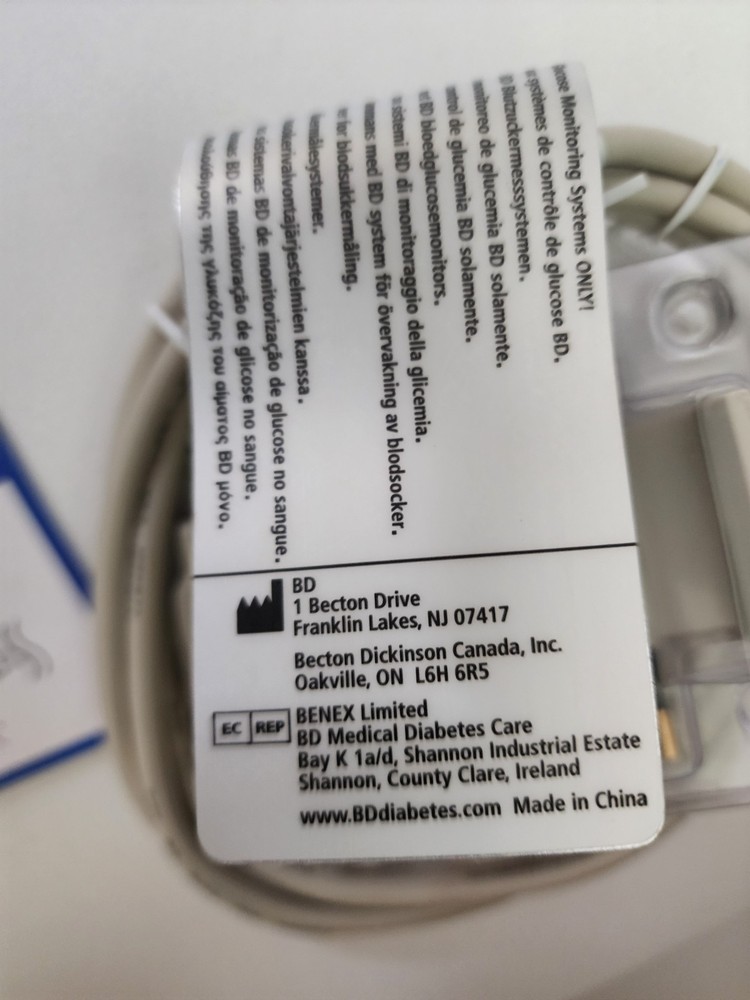 BD USB Interface Cable 322085 Glucose Monitoring System Data Cable w/ Adapter