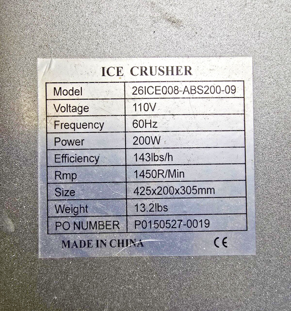 Ice Crusher Shaver Snow Cone Maker