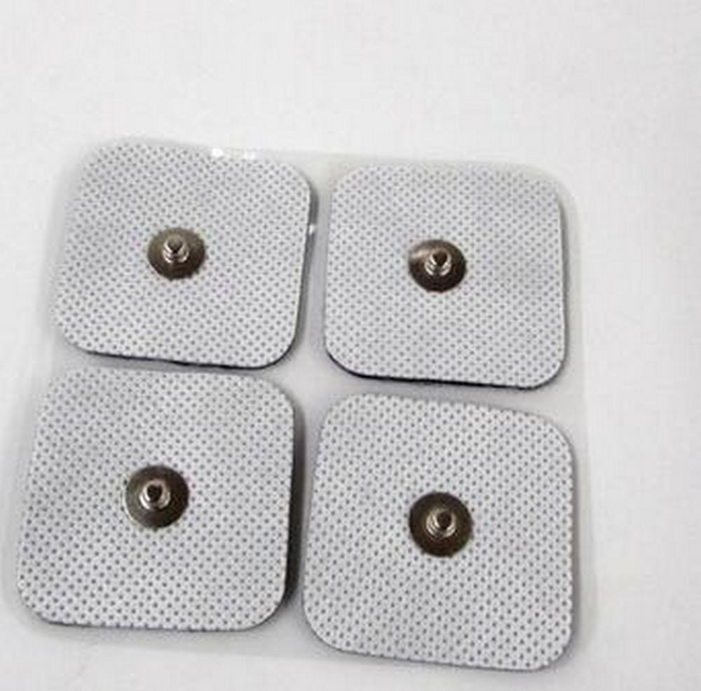 8 TENS ELECTRODE PADS Snap Stud 2x2" SQUARE MASSAGE PADS