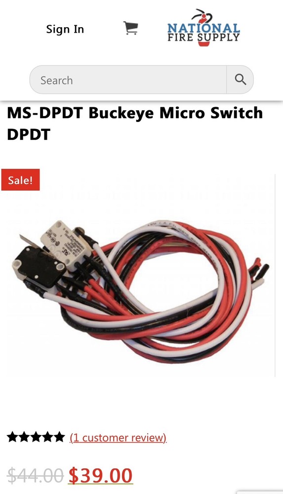 MS-DPDT Buckeye Micro Switch DPDT.