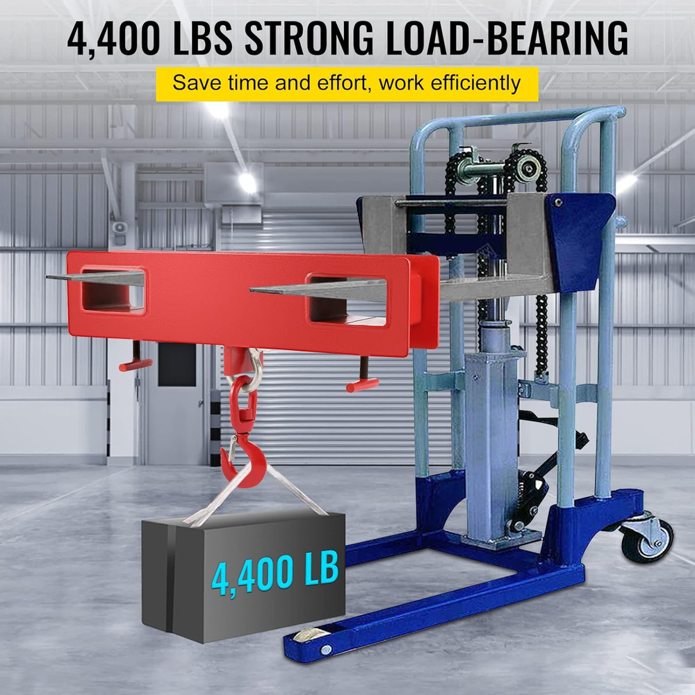 Forklift Lifting Hook, 4400Lbs Capacity Forklift Lifting Hoist, Red For