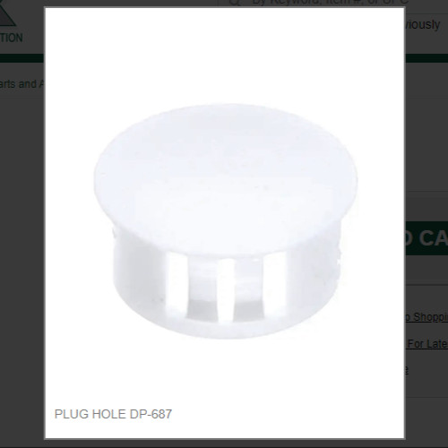 PLUG HOLE DP-687 (Pack of 5) #9051104-01