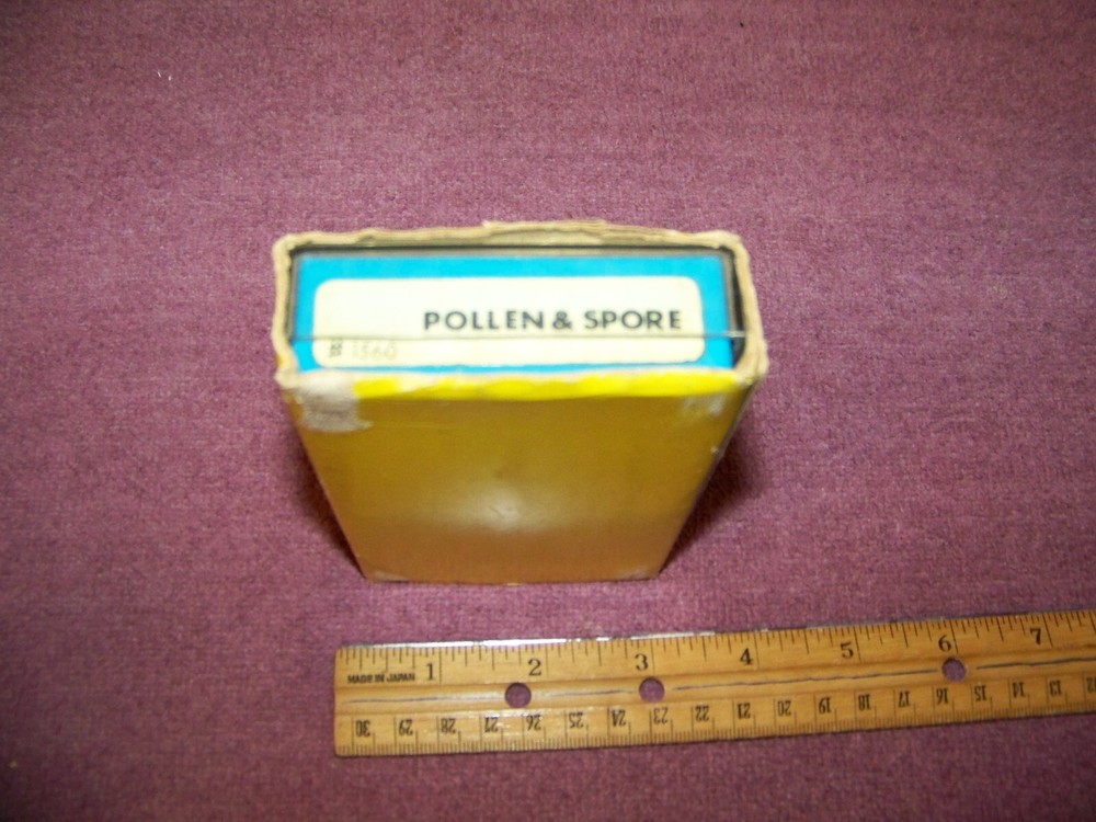 Vintage Microscope Slides Tasco Microscope Prepared Slide Set "Pollen & Spore"