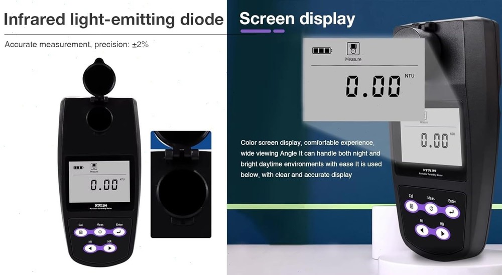 Digital Turbidity Meter with Communication Output USB Standard Solution 1100NTU