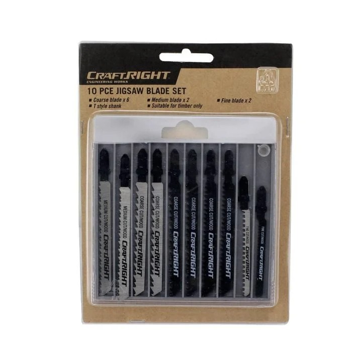 Craftright 10 Piece Jigsaw Blade Set