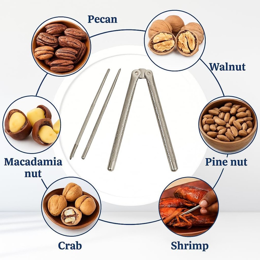 Dependable Industries Nutcracker and Seafood Cracker Set Includes 2 Picks...