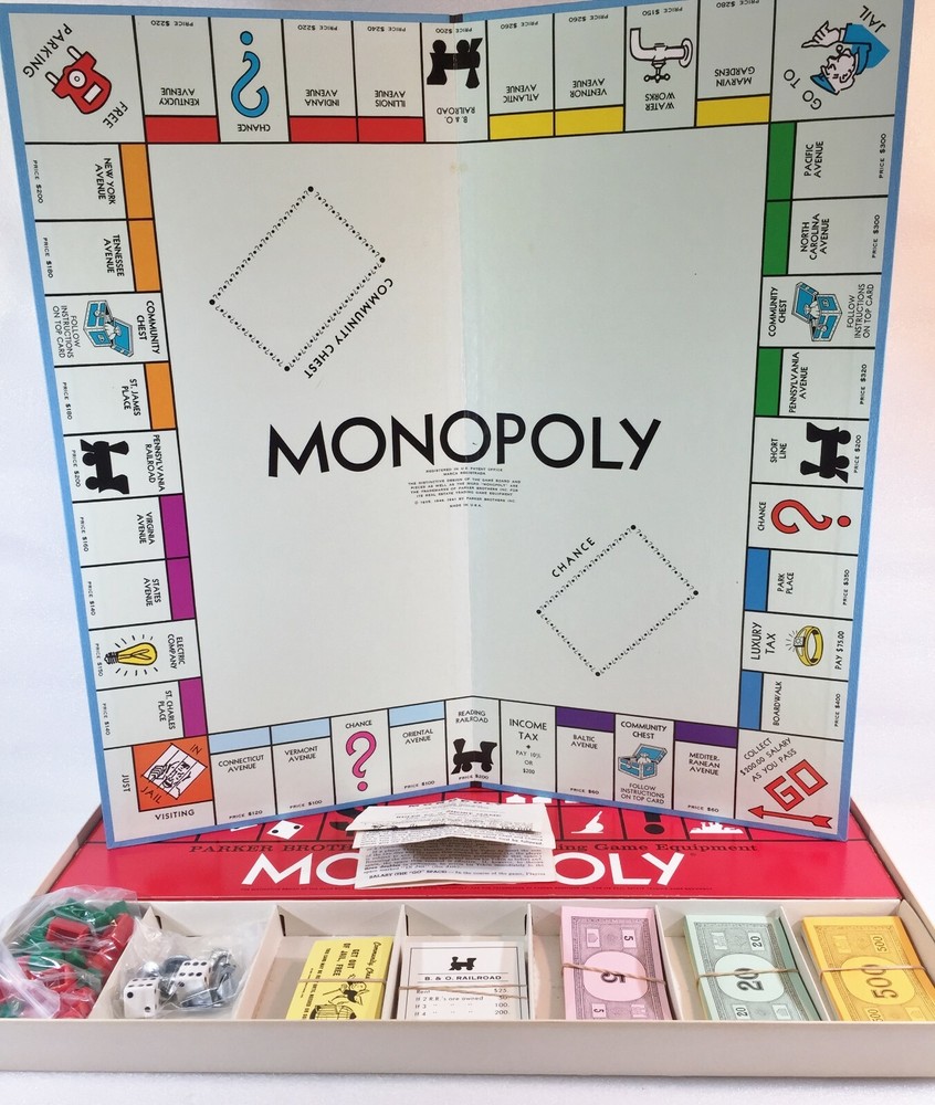 Parker Brothers MONOPOLY 1961 Complete