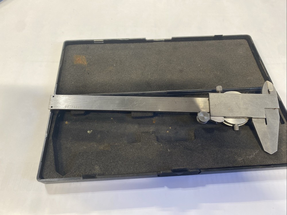 Dial Caliper | 0–6” Range | Precision Machinist Tool in Foam Case Shock-Proof