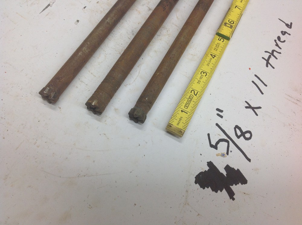 (3) Black 5/8" x 13" x 11 Thread Concrete Masonry Core Drill Bit USED