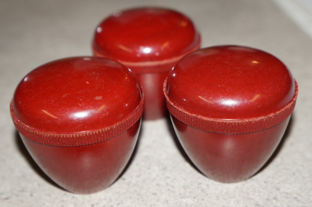 Lot of 3: Red GEAR SHIFT Handle Shifter Knobs - Phenolic Threaded, 1/2"-13