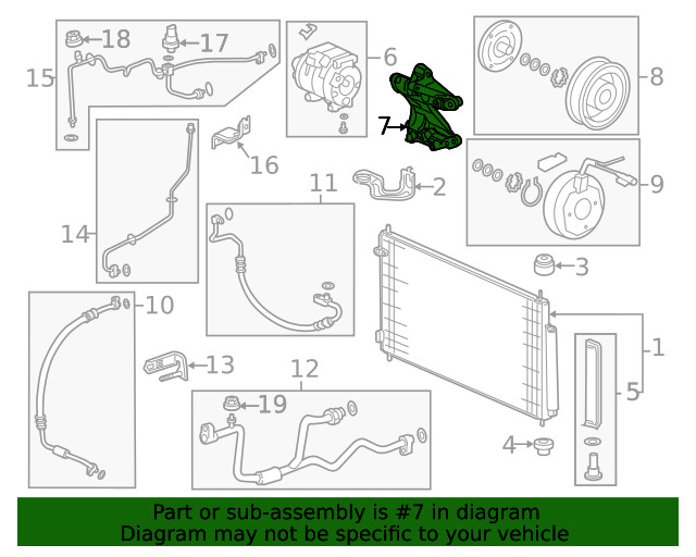 Genuine Honda A/C Compressor Bracket 38930-RN0-A00