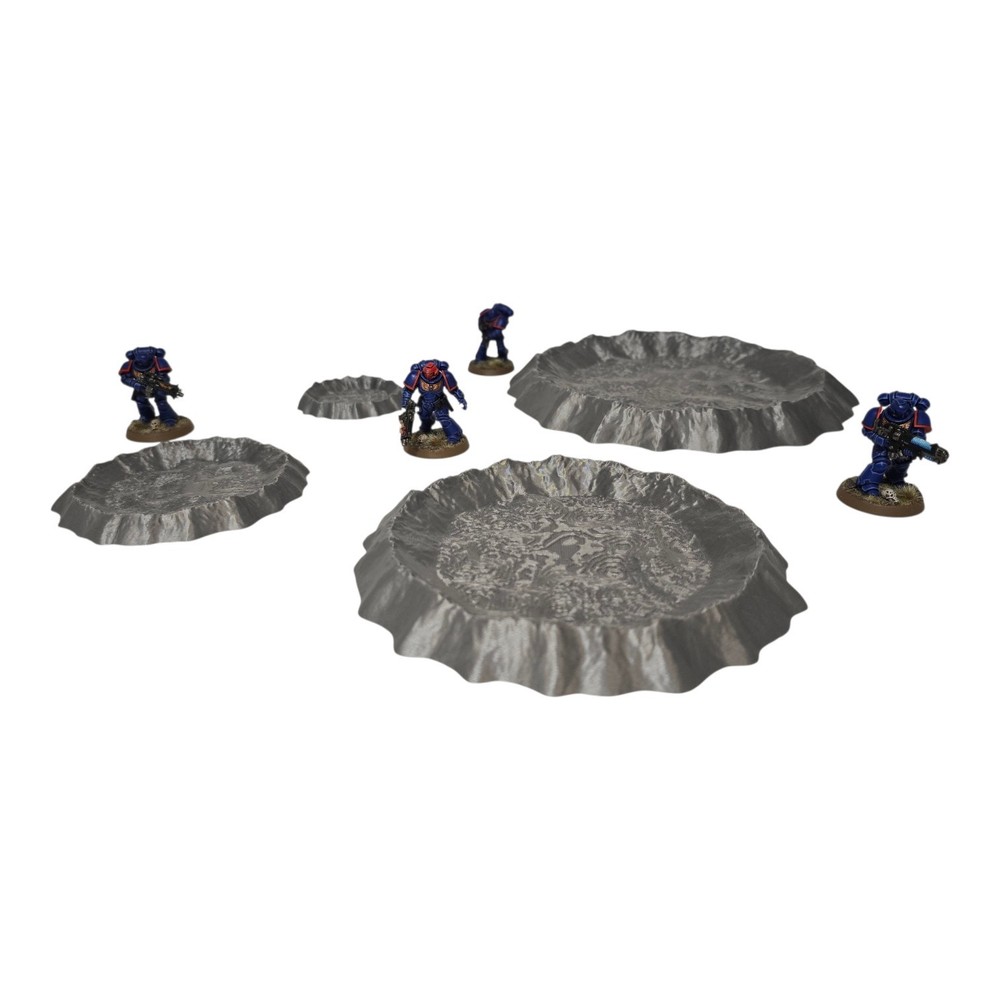 3D Printed Terrain Battlefield Blast Craters Set 2 Great For 40K / Kill Team